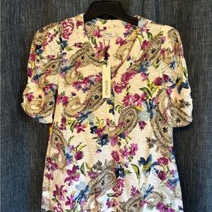 Chico's Multicolor Floral Paisley Blouse